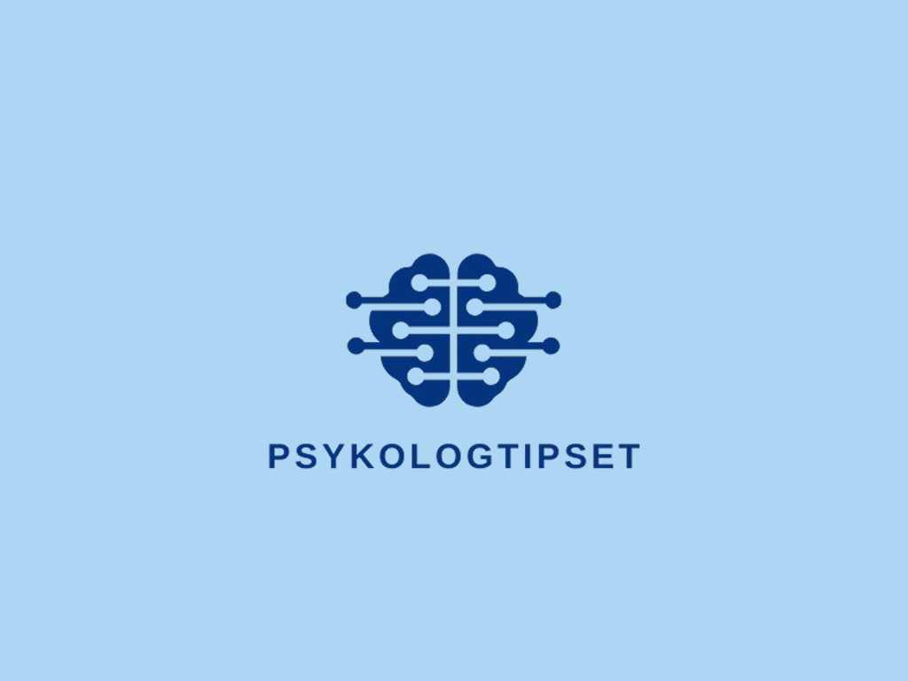 Psykologtipsets logotyp på ljusblå bakgrund